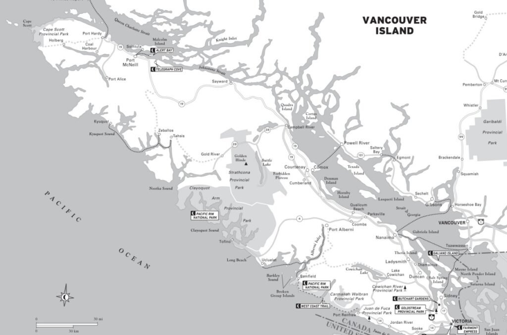 Vancouver Island map